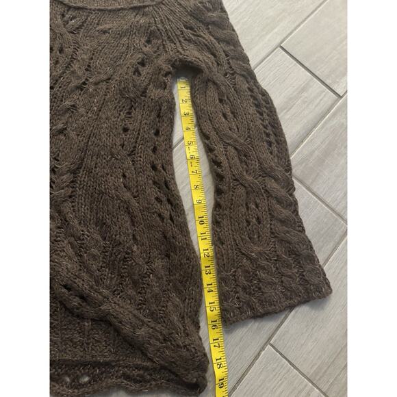 Free People Mauve Bell Long Sleeve Knit Pullover Boat Neck Women Sweater Size S - Picture 7 of 9